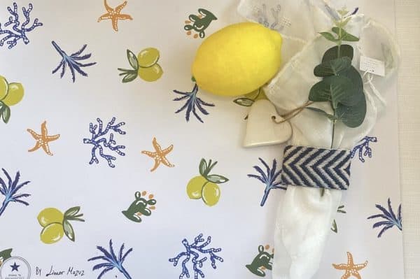 ⁦פלייסמנט אלמוגים מנייר חד פעמי⁩ – תמונה ⁦3⁩
