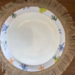 פלייסמנט קייצי עגול מנייר חד פעמי