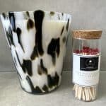 נר מנומר שחור גדול