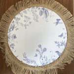 פלייסמנט טבע עגול מנייר חד פעמי