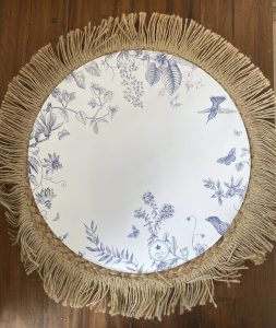 פלייסמנט טבע עגול מנייר חד פעמי