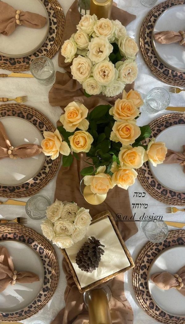 ⁦פלייסמנט מנומר עגול מנייר חד פעמי⁩ – תמונה ⁦16⁩
