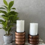 פמוט ספירלה עץ גבוה