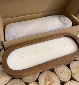 ⁦נר בניחוח וניל בכלי עץ⁩ – תמונה ⁦3⁩