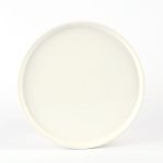 מגש עגול לבן מט