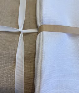 ⁦מפה חגיגית דמוי פשתן- צבע קפה⁩ – תמונה ⁦6⁩