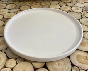 ⁦מגש עגול לבן מט⁩ – תמונה ⁦3⁩