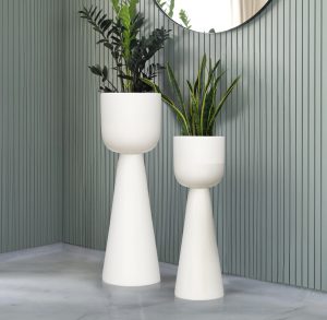 מעמד לעציצים לפיד לבן