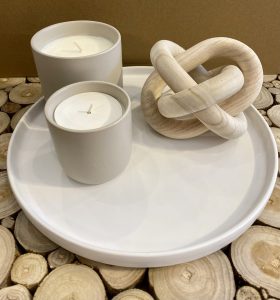 ⁦מגש עגול לבן מט⁩ – תמונה ⁦4⁩