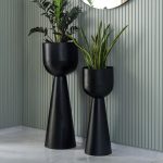 מעמד לעציצים לפיד - שחור