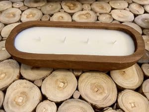 ⁦נר בניחוח וניל בכלי עץ⁩ – תמונה ⁦4⁩