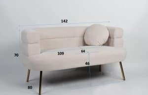 ספת בוקלה זוגית לבנה – תמונה 4