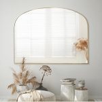 מראה חצי עגולה דקה - זהב