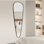 מראה גוף מתכת דקה - טיפה שחור / זהב / לבן