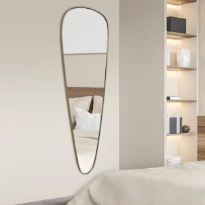 ⁦מראה גוף מתכת דקה - טיפה שחור / זהב / לבן⁩ – תמונה ⁦3⁩