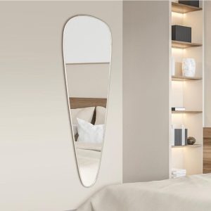 ⁦מראה גוף מתכת דקה - טיפה שחור / זהב / לבן⁩ – תמונה ⁦2⁩