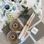 סט סידור שולחן ירוק בז'