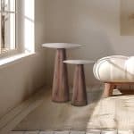 סטנד עץ ושיש - 2 גדלים