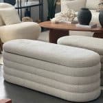 ספסל אחסון - שמנת / בז'