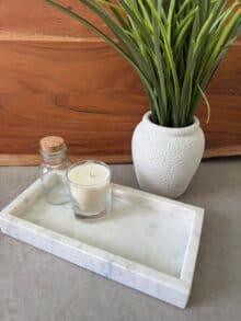 ⁦מגש שיש מלבני - לבן⁩ – תמונה ⁦7⁩