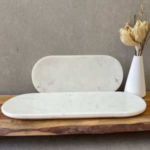 ⁦מגש מלבן אובלי - לבן⁩ – תמונה ⁦2⁩