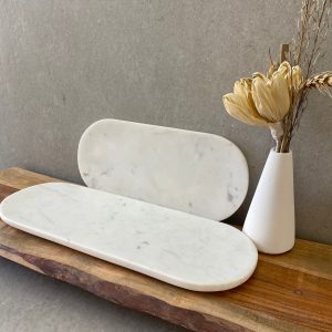 ⁦מגש מלבן אובלי - לבן⁩ – תמונה ⁦3⁩