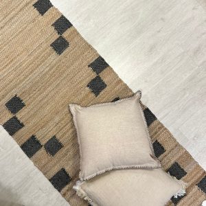 ⁦שטיח מסדרון - חבל וכותנה שחורה⁩ – תמונה ⁦2⁩