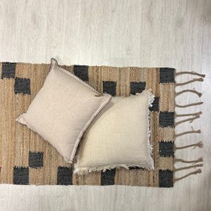 ⁦שטיח מסדרון - חבל וכותנה שחורה⁩ – תמונה ⁦3⁩