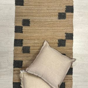 ⁦שטיח מסדרון - חבל וכותנה שחורה⁩ – תמונה ⁦4⁩