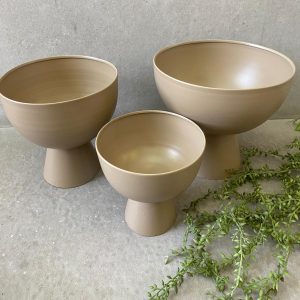 קערה על רגל -צבע קפה- 3 גדלים – תמונה 2