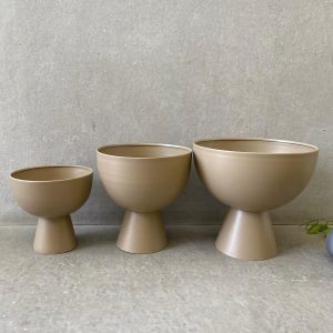 קערה על רגל -צבע קפה- 3 גדלים – תמונה 4