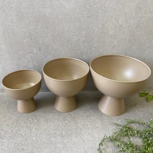 קערה על רגל -צבע קפה- 3 גדלים – תמונה 5