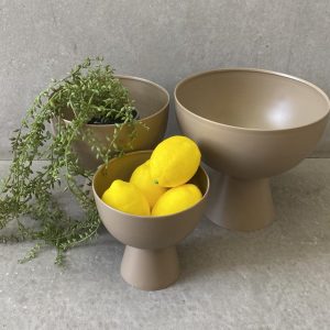 קערה על רגל -צבע קפה- 3 גדלים – תמונה 6