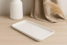 ⁦מגש חרס לבן⁩ – תמונה ⁦3⁩