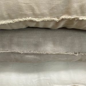 כרית פשתן מלבנית קצוות פרומים – תמונה 6