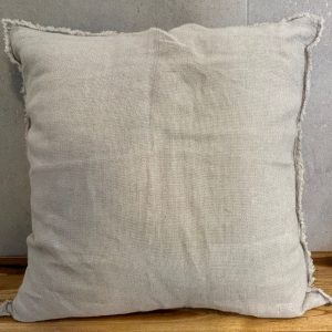 ⁦כרית פשתן מרובעת קצוות פרומים⁩ – תמונה ⁦2⁩