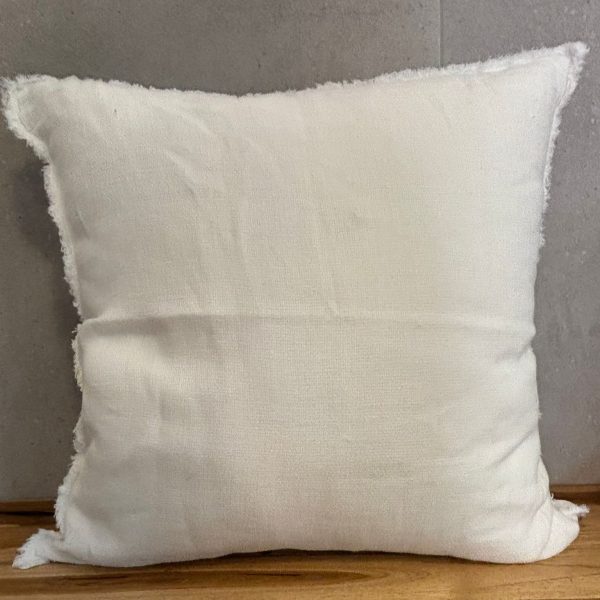 ⁦כרית פשתן קצוות פרומים - 3 צבעים⁩ – תמונה ⁦3⁩