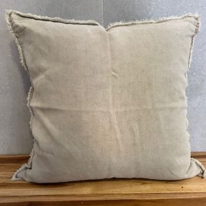 ⁦כרית פשתן מרובעת קצוות פרומים⁩ – תמונה ⁦5⁩