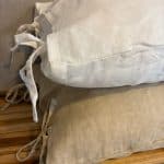 כרית פשתן קשירה מלבנית - 2 צבעים