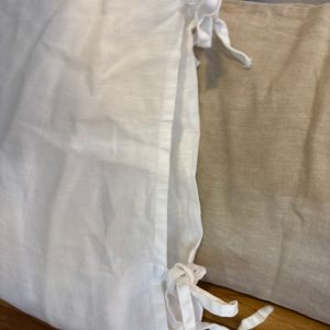 ⁦כרית פשתן קשירה מלבנית - 2 צבעים⁩ – תמונה ⁦4⁩