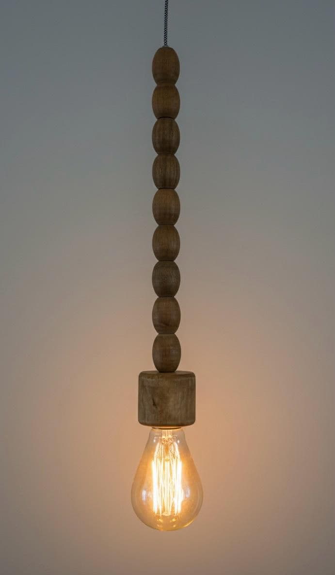 מנורת עץ (2) מנורת עץ - חום – תמונה 1