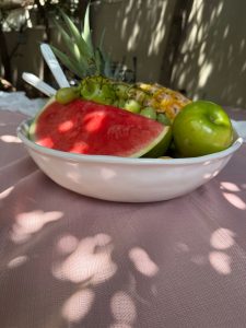 ⁦מפה חגיגית דמוי פשתן - צבע פודרה⁩ – תמונה ⁦6⁩
