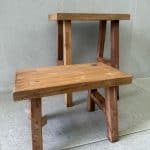 שרפרף עץ מלבני - 2 גדלים