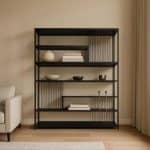 כוננית ברזל ופסים רחבה