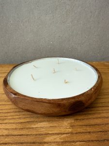 ⁦נר ריחני בכלי עץ עגול - 2 גדלים⁩ – תמונה ⁦8⁩