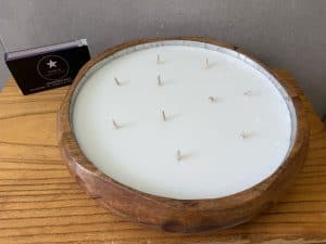 ⁦נר ריחני בכלי עץ עגול - 2 גדלים⁩ – תמונה ⁦4⁩