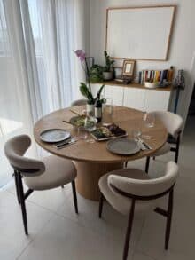 ⁦שולחן אוכל עגול מעץ⁩ – תמונה ⁦11⁩