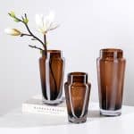 אגרטל זכוכית חום