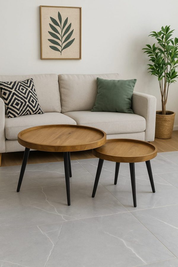 ⁦זוג שולחנות עגולים 60X45⁩ – תמונה ⁦11⁩