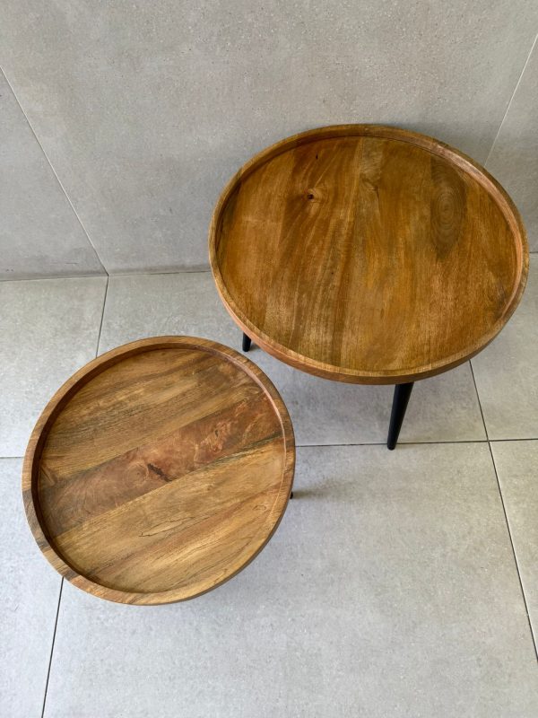 ⁦זוג שולחנות עגולים 60X45⁩ – תמונה ⁦6⁩